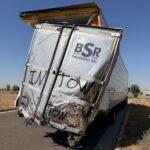 CHP demands corrective action after spotting big rig driving with half its trailer dangling off