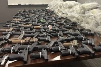 CMV traffic stop leads to discovery of 174 handguns with scratched serial numbers & massive bundles of heroin