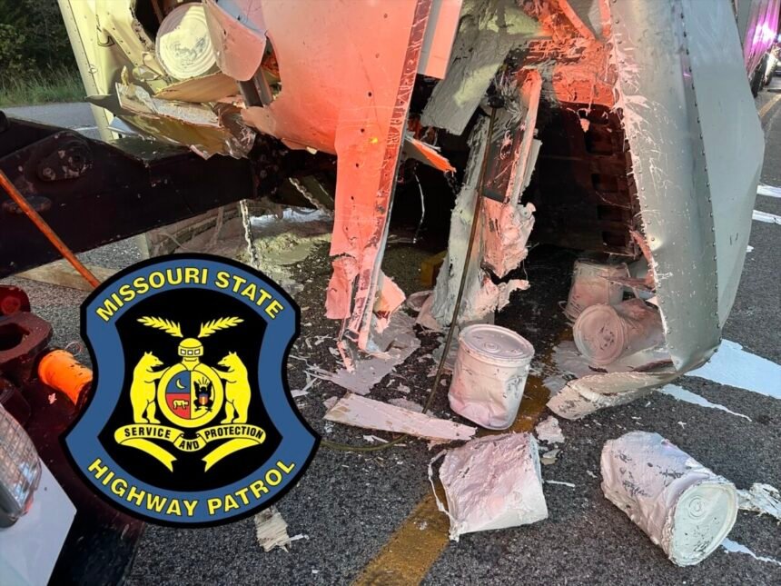 Truck driver arrested for drunk driving after rolling tractor trailer loaded with paint, Missouri troopers say