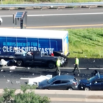 Fire Department declares “mass casualty” after 8 vehicle pile up at forced merge in construction zone