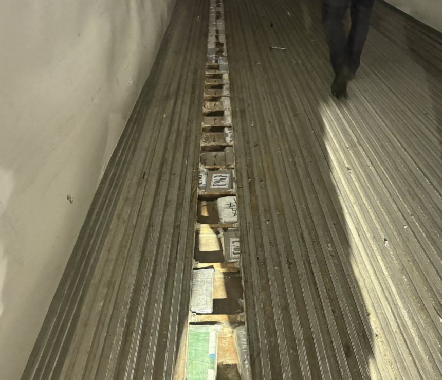 $6 million in cocaine found concealed in floor of empty semi trailer at New York border crossing