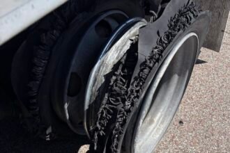 'Multiple severely damaged tires' and logbook violations uncovered during CMV inspection in Tennessee