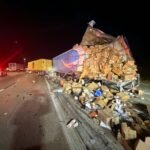 Truck driver parked on gore area to urinate prior to serious sideswipe crash, Indiana troopers say