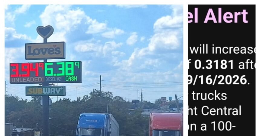 How much will truckers' fuel costs go up tomorrow?