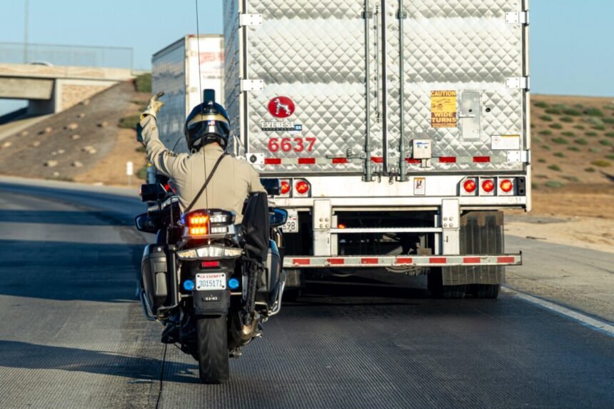 CHP conducts CITE operation after 'numerous' complaints about semi trucks speeding and traveling in wrong lane