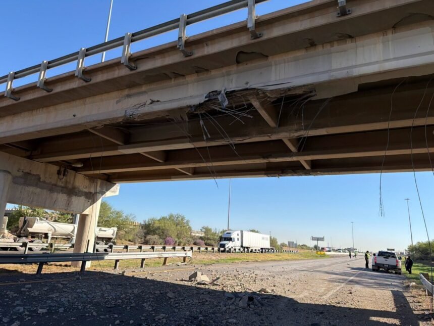 Texas police charge truck driver after forklift load strikes I-20 overpass