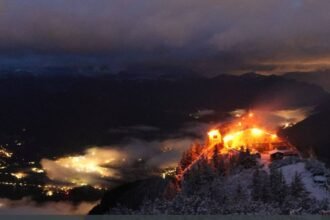 Hitler’s Eagle’s Nest, famously captured by ‘Band of Brothers,’ deliberately set ablaze