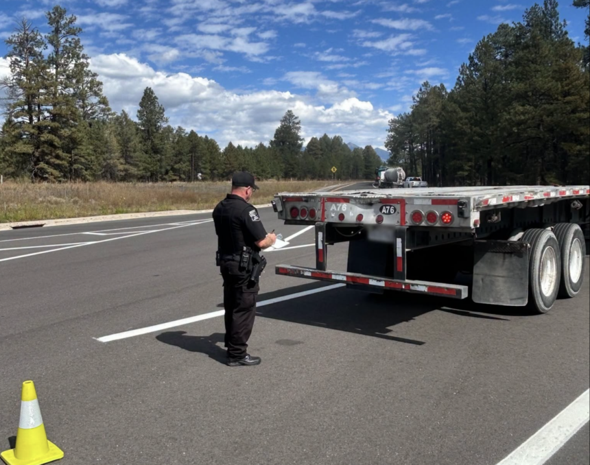 Arizona officers take 110 trucks and drivers out-of-service during I-40 CMV operation