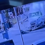 Biker flattened by turning semi truck in incident caught on surveillance camera