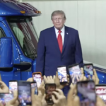 President Donald Trump visits Peterbilt Texas plant